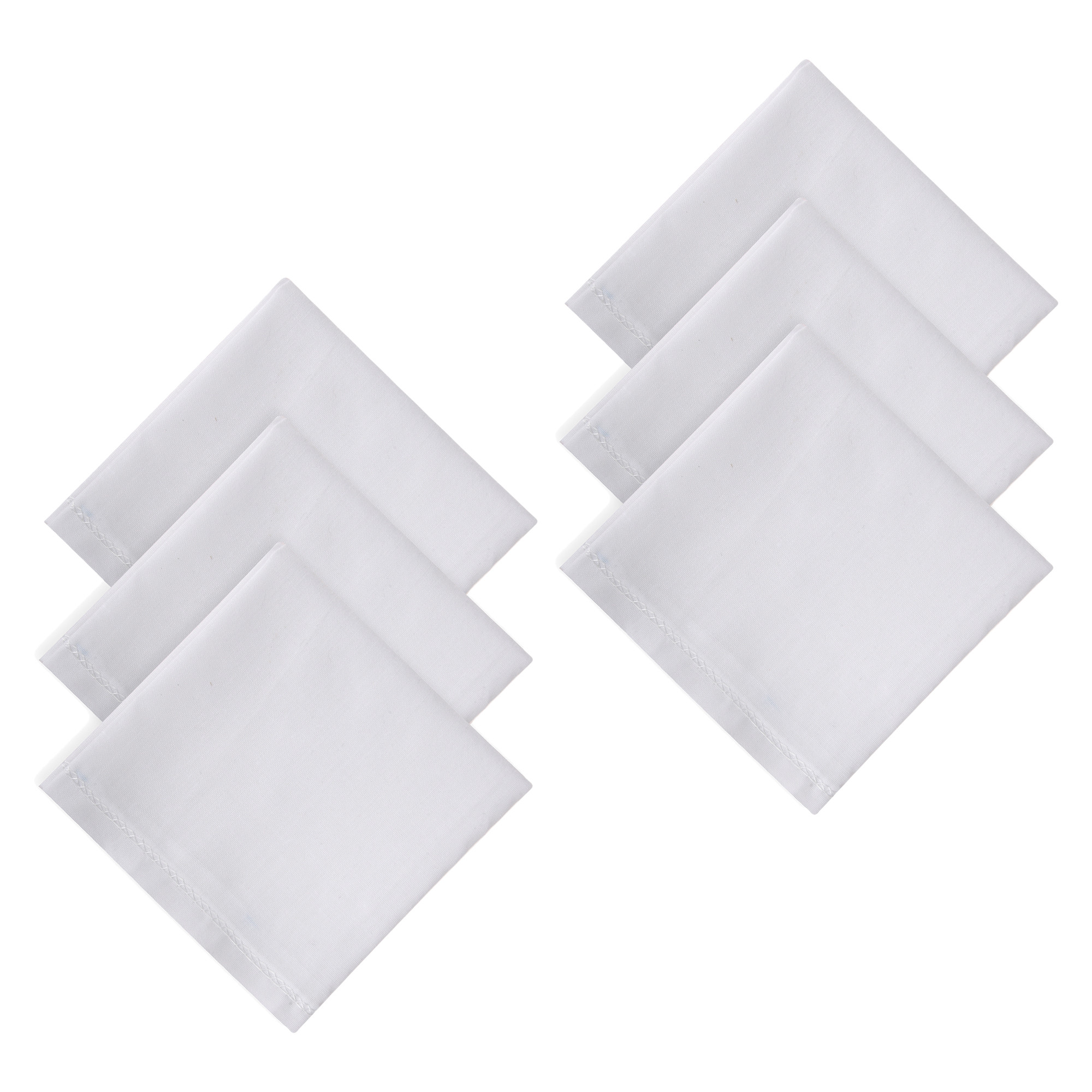Kuber Industries Handkerchief | Premium Cotton Fabric | Handkerchief for men | Handkerchief for Boys | Men's Handkerchief Set | Plain Hanky Rumal | 4100 |White