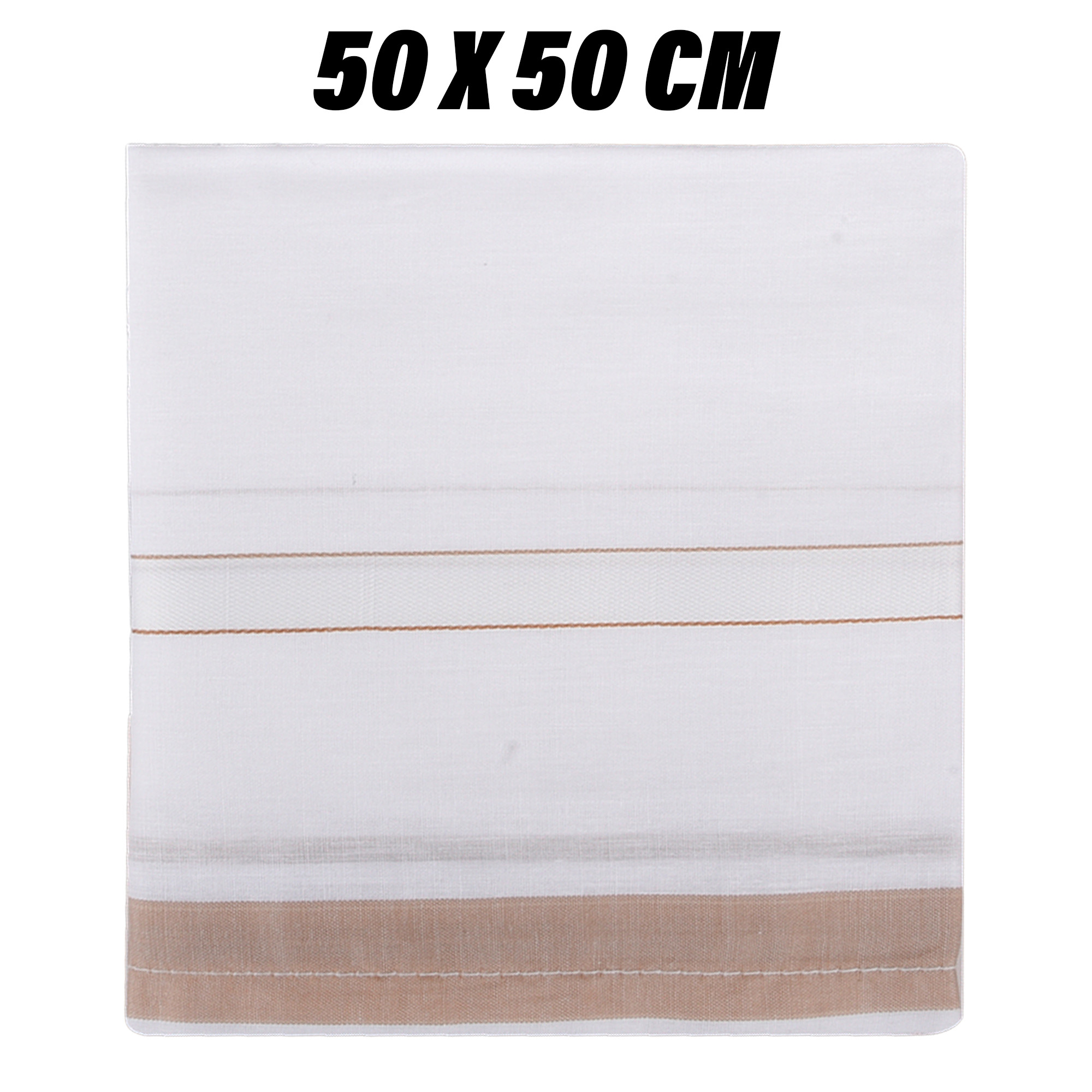 Kuber Industries Handkerchief | Premium Cotton Fabric | Handkerchief for men | Handkerchief for Boys | Men's Handkerchief Set | Fancy Border | 24025 |White