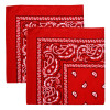 Handkerchief | Premium Cotton Fabric | Women's Handkerchief | Ladies Rumal | Women's Hankies | Hankies for Girls | Carry Print Hanky | 2 Piece Set | Extra Large | Red