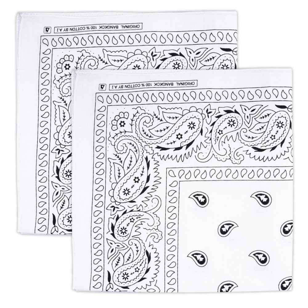 Kuber Industries Handkerchief | Premium Cotton Fabric | Women&#039;s Handkerchief | Ladies Rumal | Women&#039;s Hankies | Hankies for Girls | Carry Print Hanky |Extra Large | White