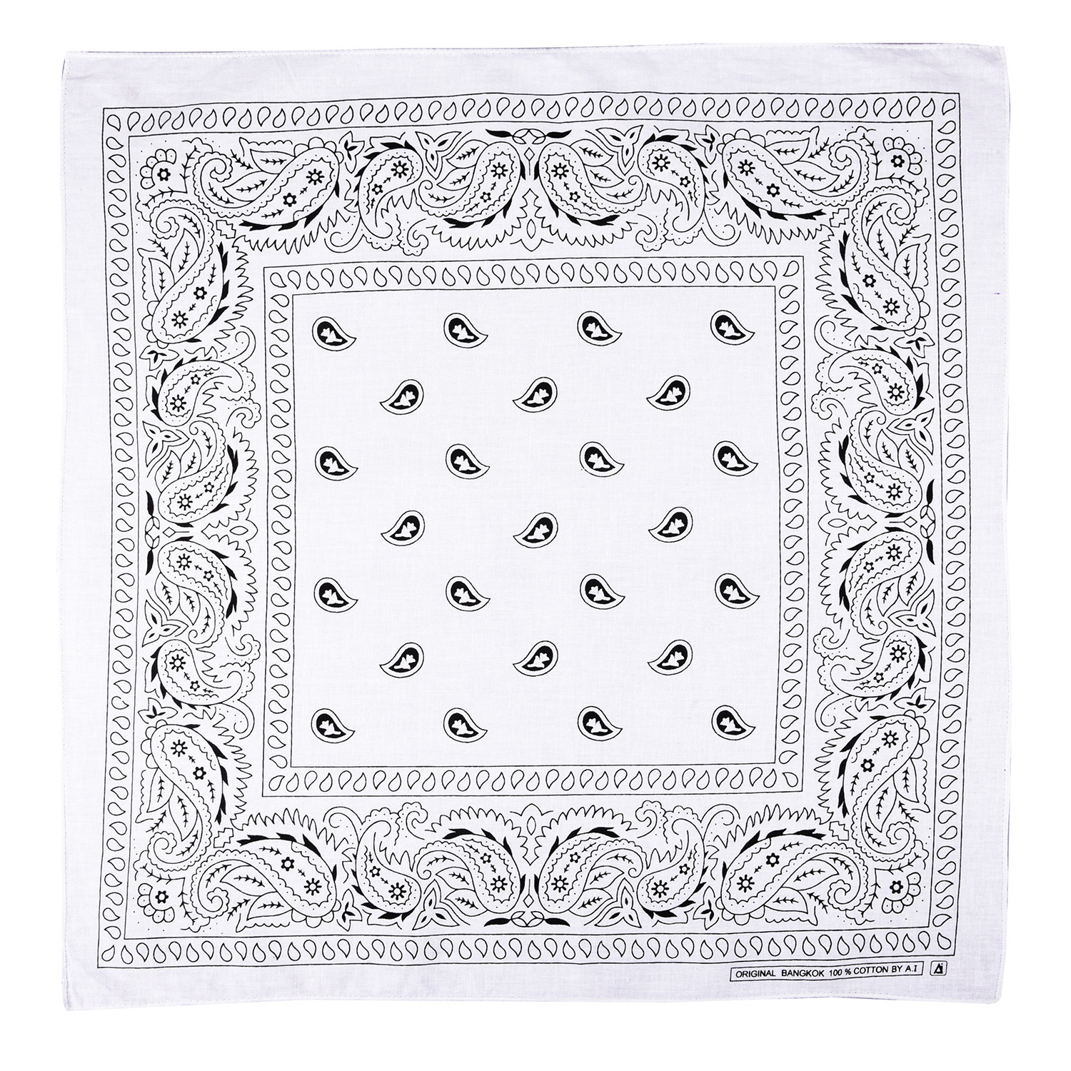 Kuber Industries Handkerchief | Premium Cotton Fabric | Women's Handkerchief | Ladies Rumal | Women's Hankies | Hankies for Girls | Carry Print Hanky |Extra Large | White