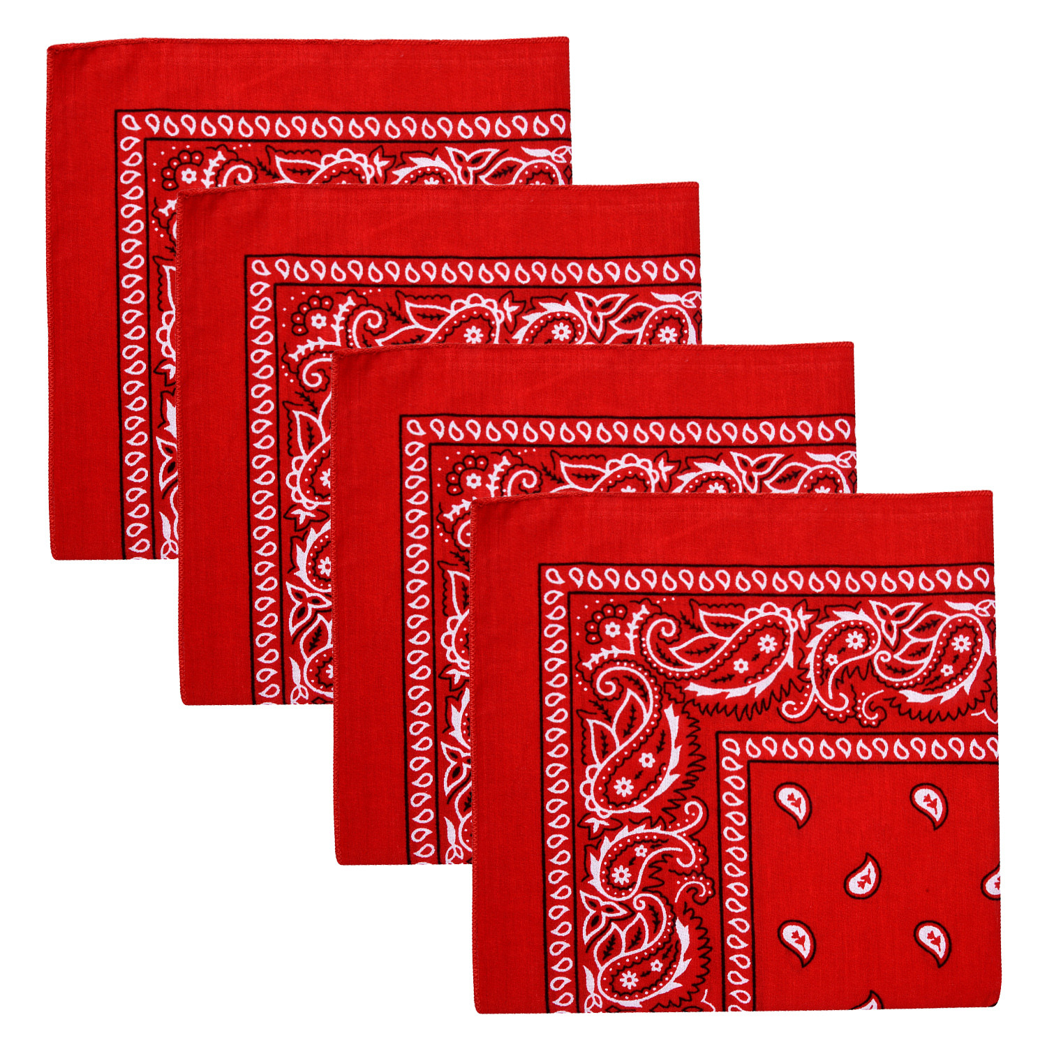 Kuber Industries Handkerchief | Premium Cotton Fabric | Women's Handkerchief | Ladies Rumal | Women's Hankies | Hankies for Girls | Carry Print Hanky |Extra Large | Red