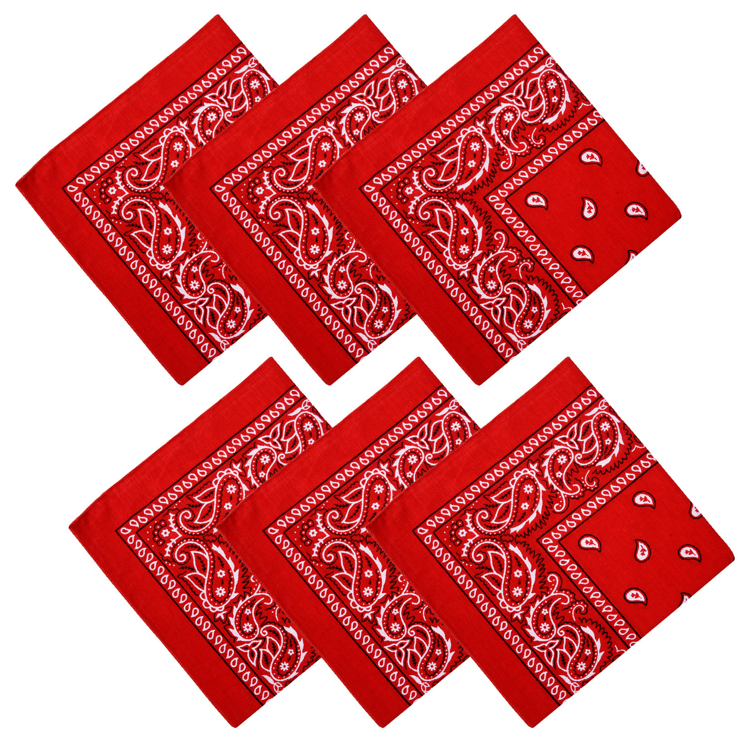 Kuber Industries Handkerchief | Premium Cotton Fabric | Women's Handkerchief | Ladies Rumal | Women's Hankies | Hankies for Girls | Carry Print Hanky |Extra Large | Red