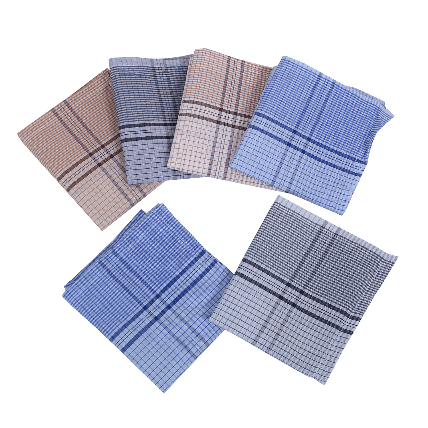 Kuber Industries Handkerchiefs  Soft Cotton  Hankies for Mans  Hankies for Boys  Small Check  Rumal for Mans  Boys  Wicking Sweat  Set of 12  Multi