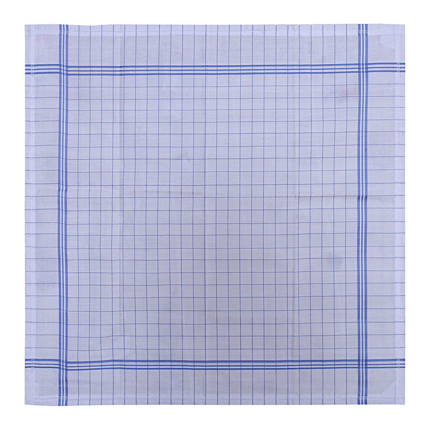 Kuber Industries Handkerchiefs|Sweat Absorbent Check Print Soft Cotton Hankies For Man,Boys & Wicking Sweat from Hands,Face (White)