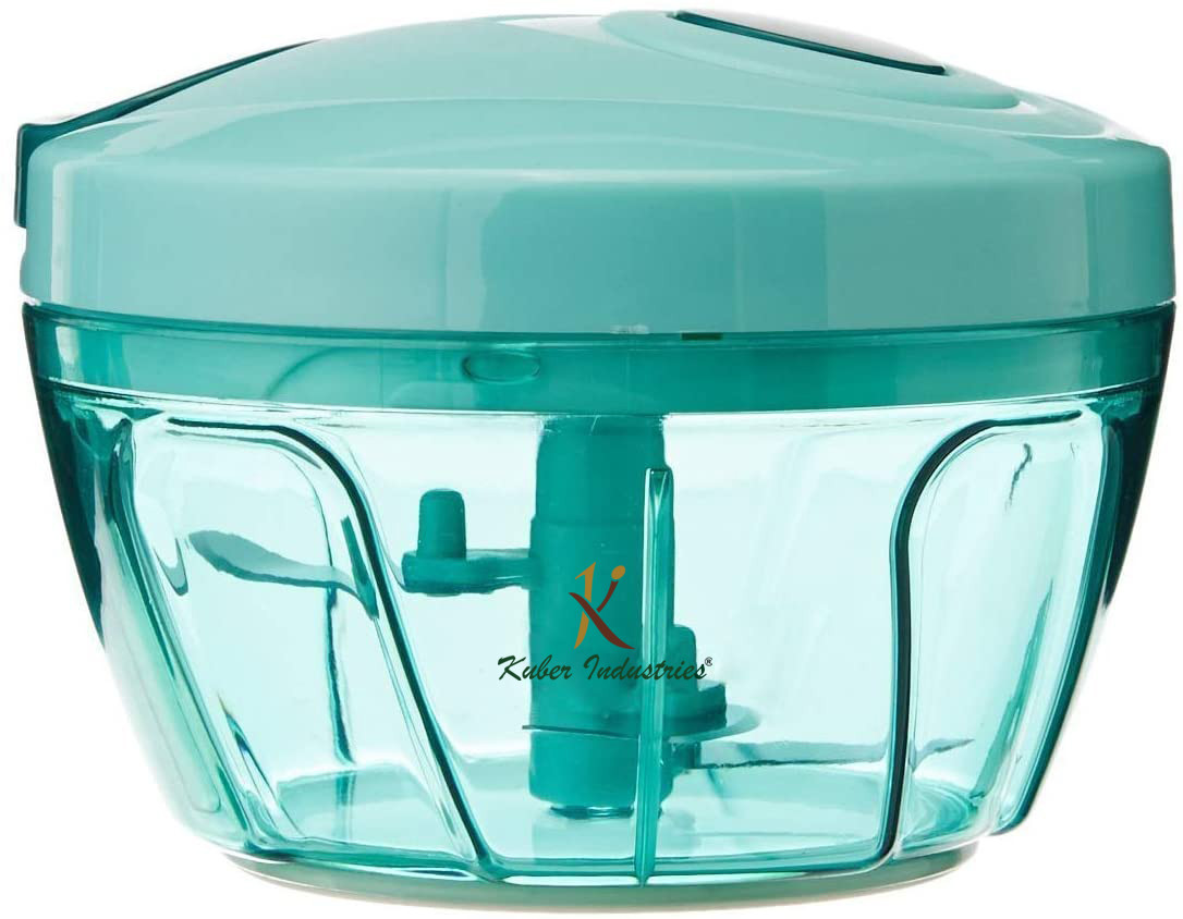 Kuber Industries Handy Mini Chopper with 3 Blades (Green)