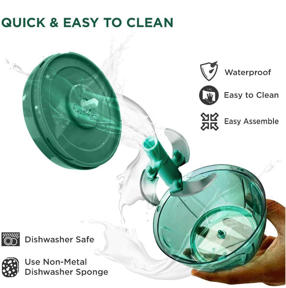 Kuber Industries Handy Mini Chopper with 3 Blades (Green)