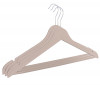 Kuber Industries Hanger|Durable &amp; Lightweight Coat and Clothes Hangers|Notches Wardrobe Organization With 360 Degree Swivel Hook|(Cream)