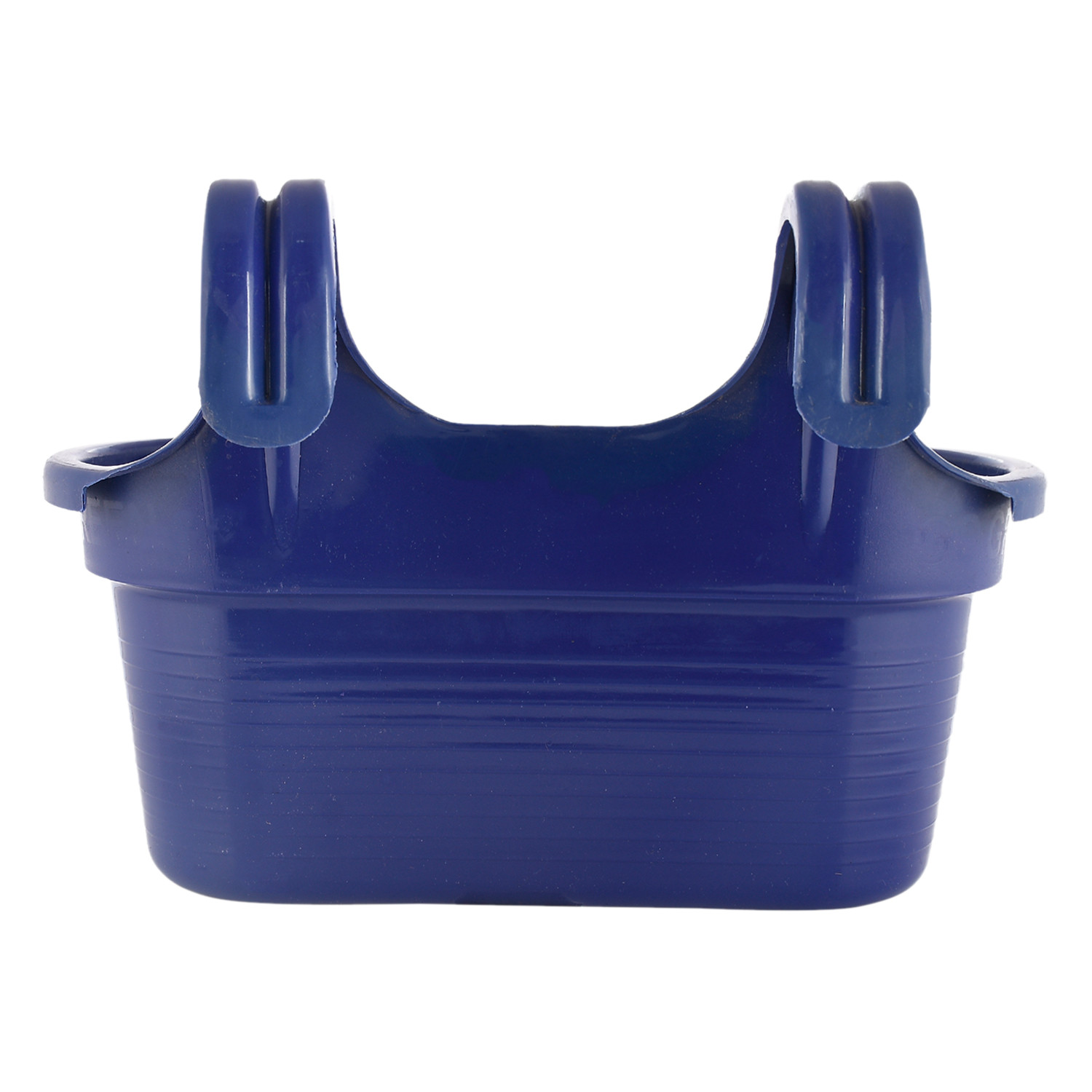 Kuber Industries Hanging Flower Pot|Double Hook Plant Container|Durable Plastic Glossy Finish Pots for Home|Balcony|Garden|12 Inch|Pack of 4 (Multicolor)