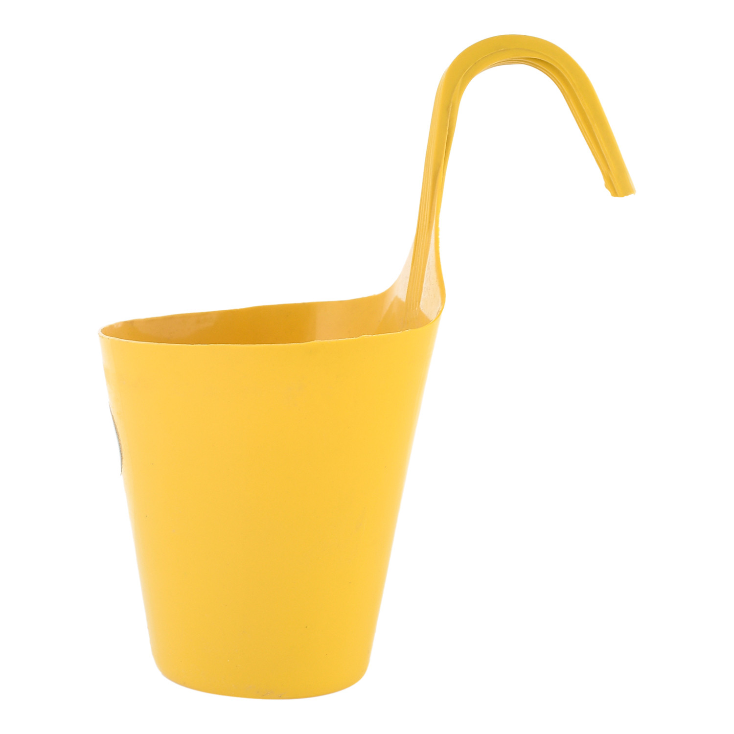 Kuber Industries Hanging Flower Pot|Single Hook Plant Container|Durable Plastic Glossy Finish Pots for Home|Balcony|Garden|9 Inch|Pack of 4 (Multicolor)