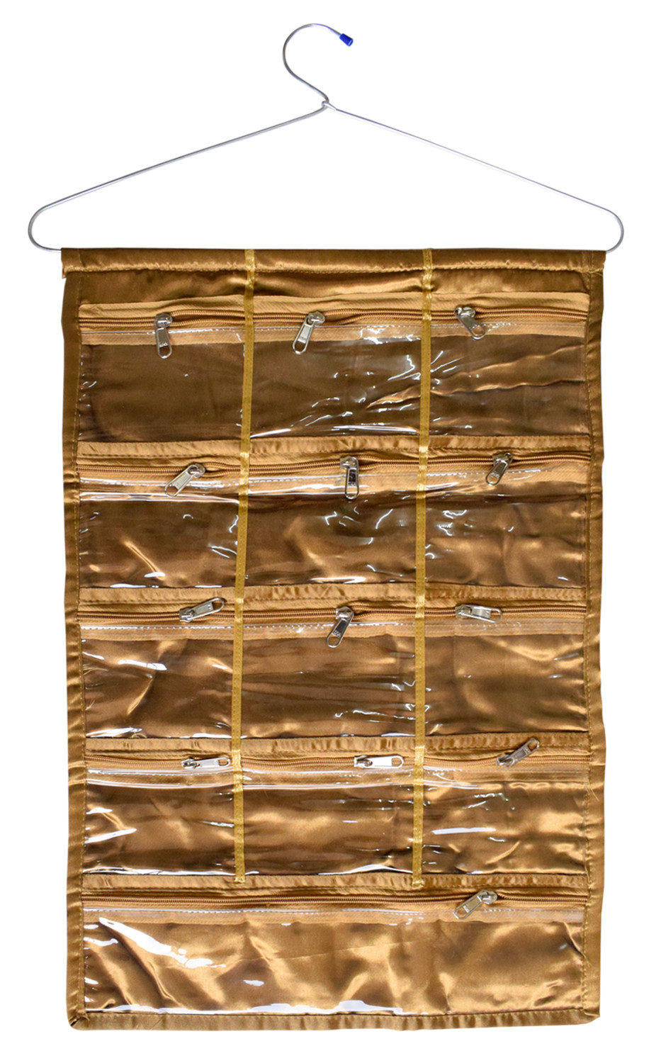 Kuber Industries Hanging Jewellery Organizer With Hanger (Gold)