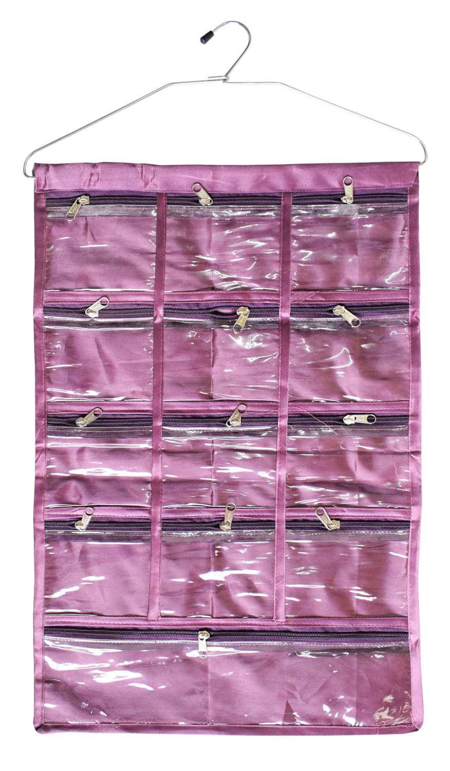 Kuber Industries Hanging Jewellery Organizer With Hanger (Purple)