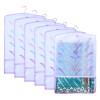 Kuber Industries Hanging Saree Cover | Brush Painting Pattern Saree Cover | Non-Woven Saree Covers for Home | Saree Cover with Small Transparent view |  Purple