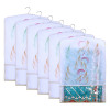 Kuber Industries Hanging Saree Cover | Brush Painting Pattern Saree Cover | Non-Woven Saree Covers for Home | Saree Cover with Small Transparent view |  Golden
