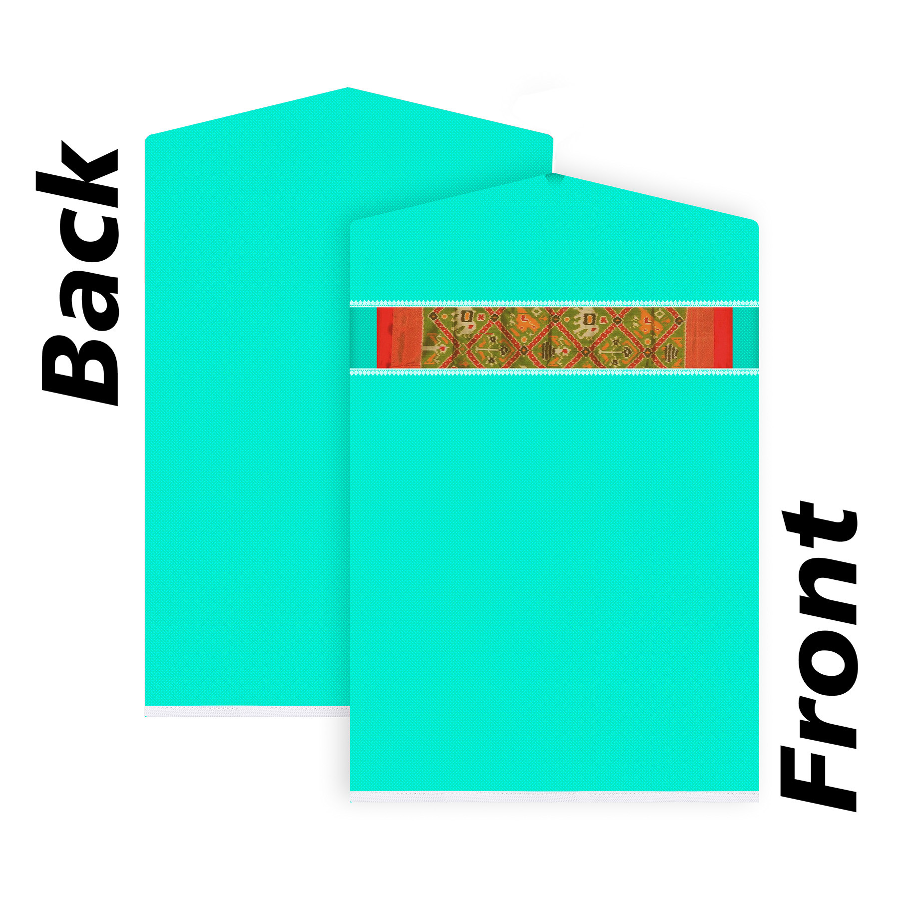 Kuber Industries Hanging Saree Cover  Non-Woven Plain Hanging Saree Bag  Clothes Saree Stoarge Organizer  Small Transparent View Hanging Saree Cover  Pack of 3  Green