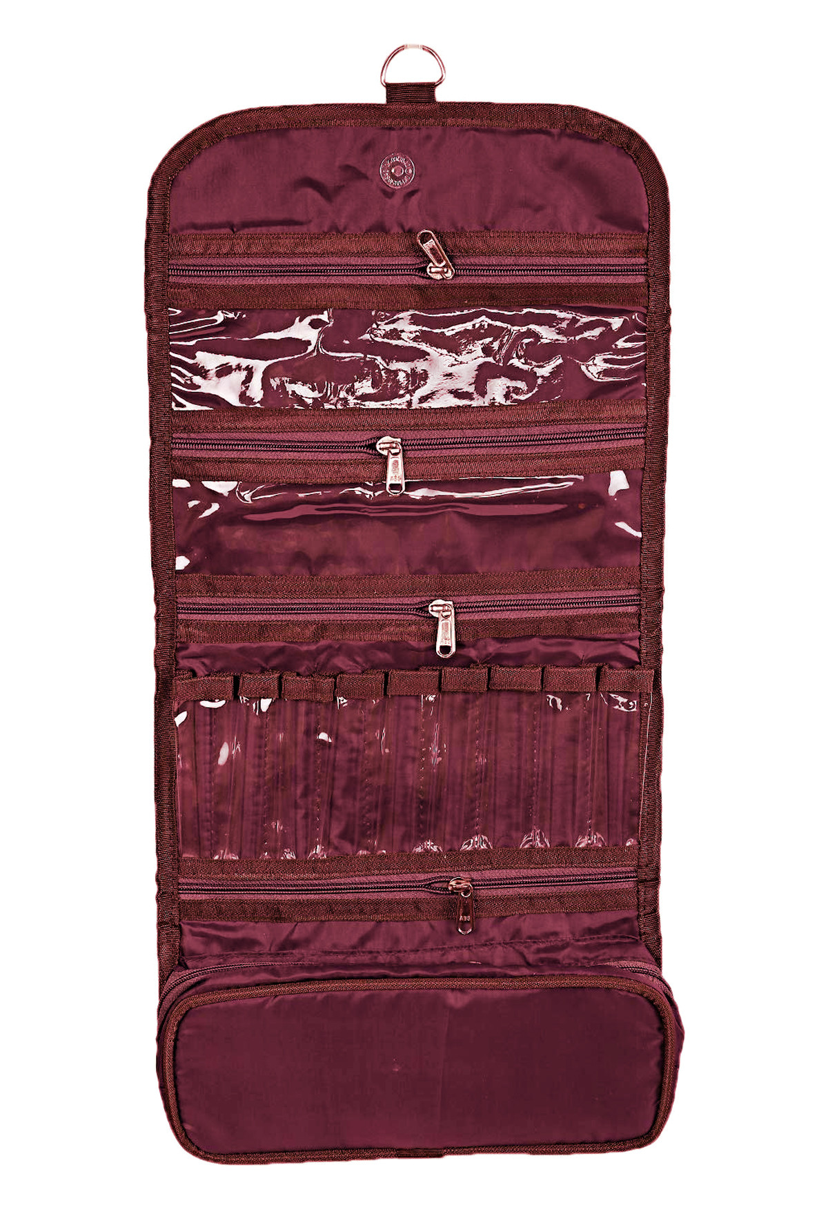 Kuber Industries Hanging Travel Toiletry Bag for Men And Women, Makeup Bag, Cosmetic Bag, Bathroom And Shower Organizer Kit (Maroon)