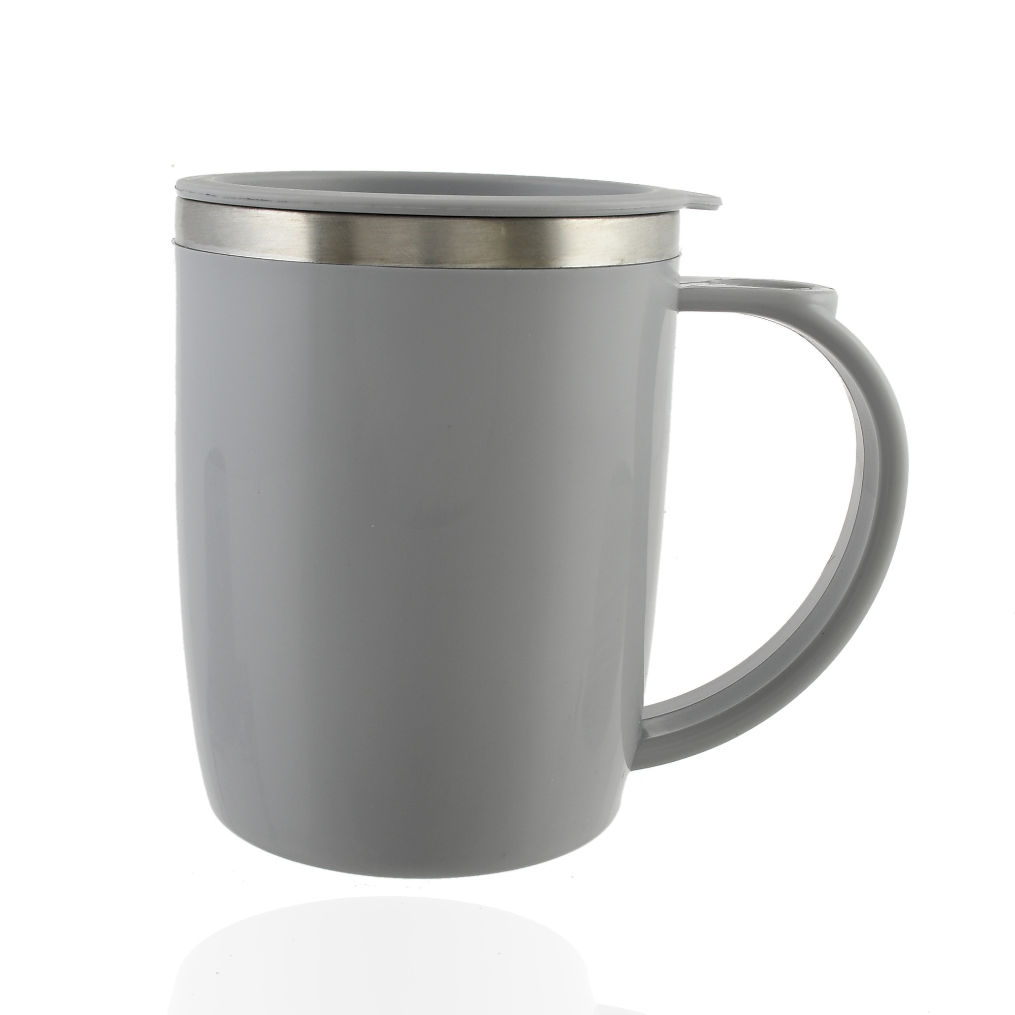 Kuber Industries Have A Nice Day Unicorn  Tea Coffee Time Unbreakable hot Insulated Double Wall Stainless Steel Travel Mug With Sipper Lid (Set Of 2,Grey)