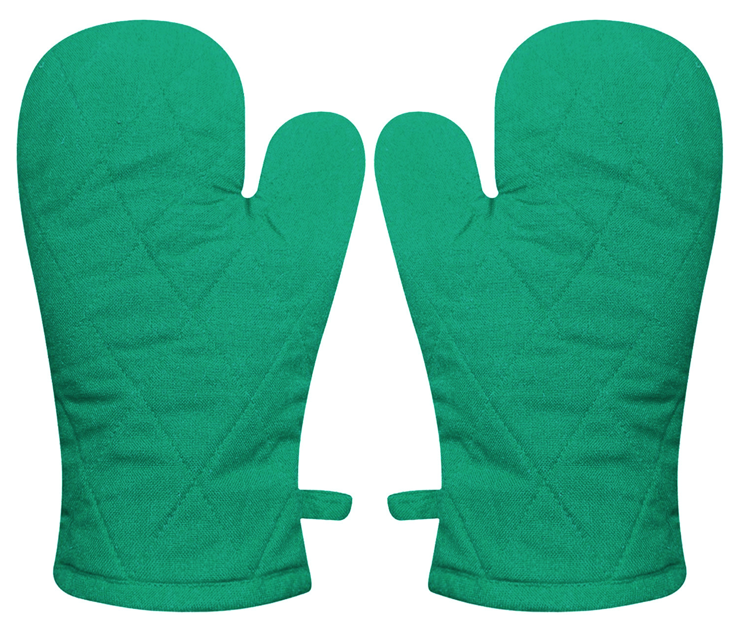 Kuber Industries Heat Resistant Cotton Kitchen Oven Mitt Microwave Gloves,(Green)-HS40KUBMART23971