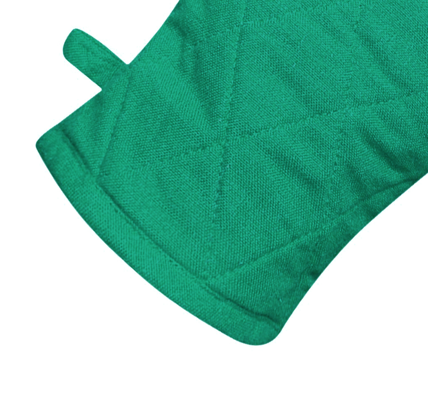 Kuber Industries Heat Resistant Cotton Kitchen Oven Mitt Microwave Gloves,(Green)-HS40KUBMART23971