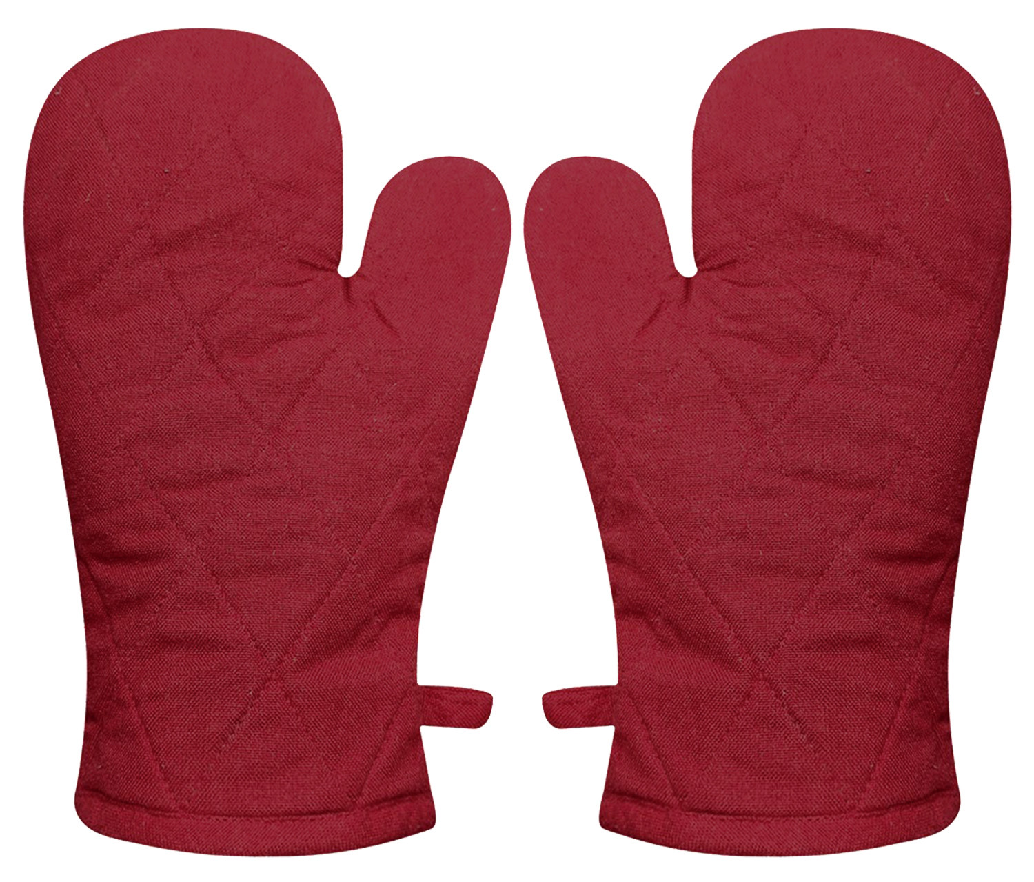 Kuber Industries Heat Resistant Cotton Kitchen Oven Mitt Microwave Gloves,(Maroon)-HS40KUBMART23979