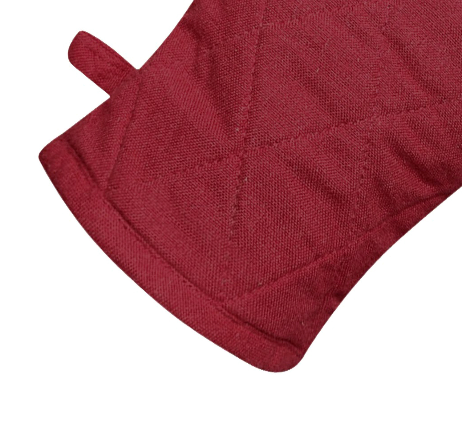 Kuber Industries Heat Resistant Cotton Kitchen Oven Mitt Microwave Gloves,(Maroon)-HS40KUBMART23979