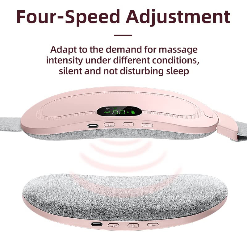 Kuber Industries Heating Pad for Cramps Relief | Heating Pad for Stomach | Heating Pad for Back & Belly | Heating Pad for Women | 4-Speed Massage Modes Heating Pad | White