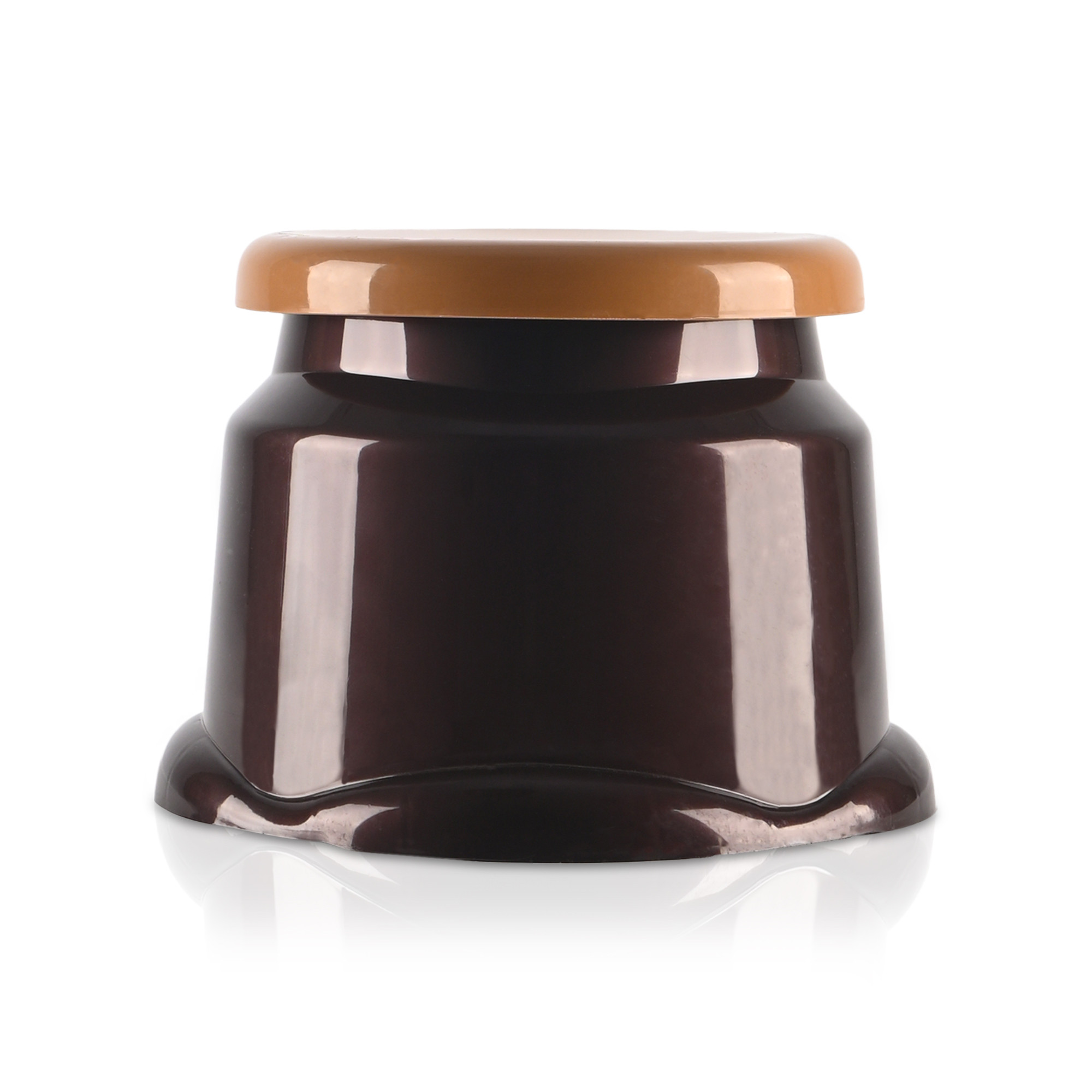 Kuber Industries Heavy Duty Plastic Stool for Sitting  Bathing  Durable Anti-Slip Machiya Comfortable Indoor  Outdoor  Multiple Space Use Home Kitchen Bathroom and Living Room  Brown  Ivory