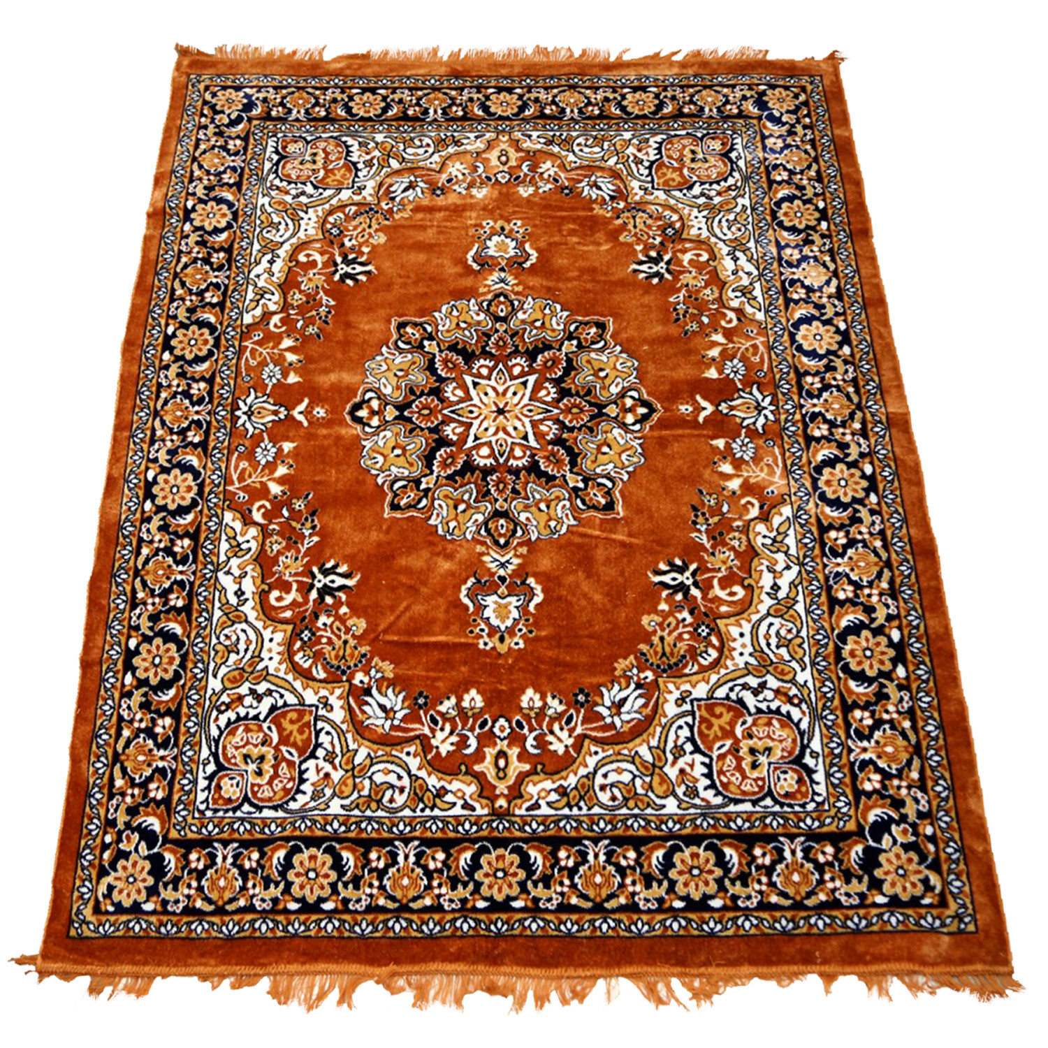 Kuber Industries Heavy Floral Design Super Soft Area Rugs Silky Smooth Carpet for Living Room Kids Room Baby Room Dormitory Home Decor - 3 x 5 Feet (Gold)-HS_38_KUBMART20959