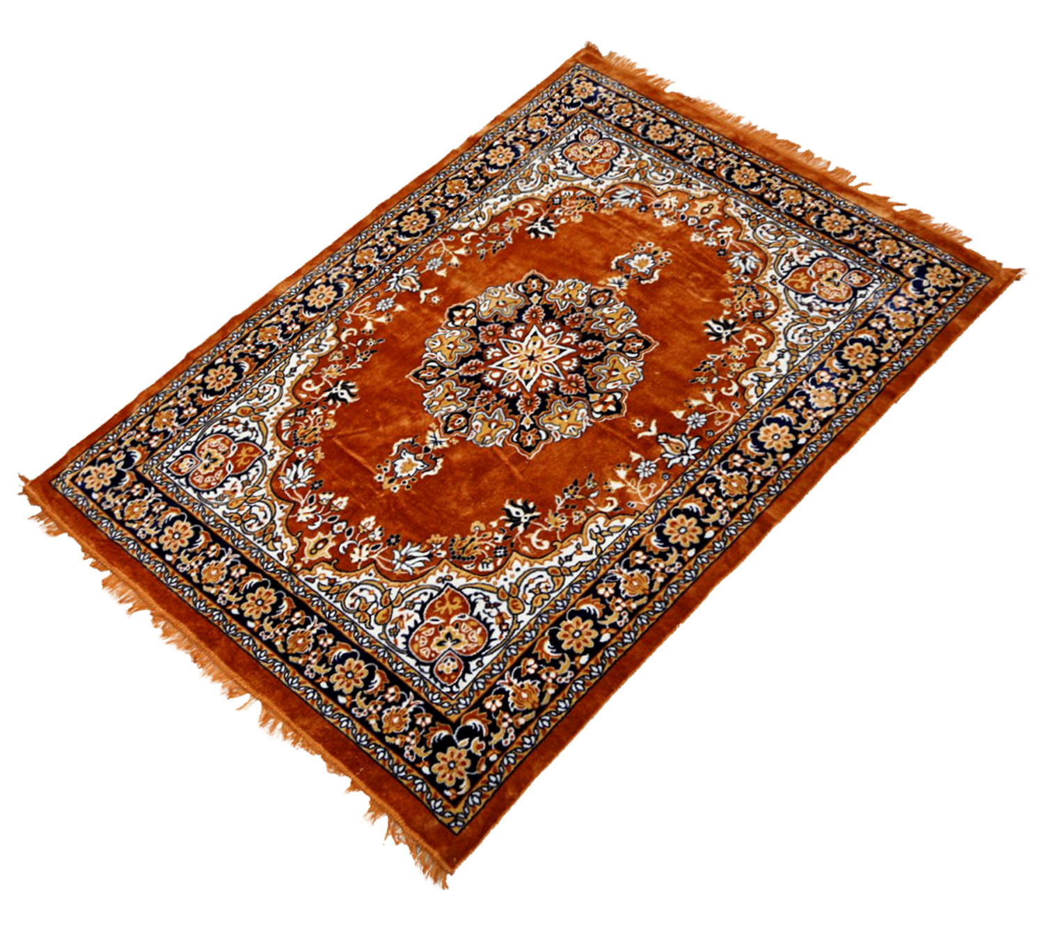 Kuber Industries Heavy Floral Design Super Soft Area Rugs Silky Smooth Carpet for Living Room Kids Room Baby Room Dormitory Home Decor - 3 x 5 Feet (Gold)-HS_38_KUBMART20959