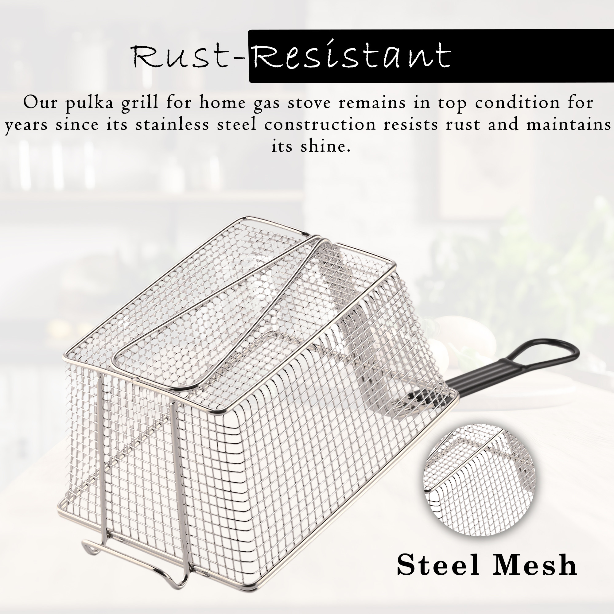 Kuber Industries Heavy Stainless Steel Deep Fryer Basket - Chips  French Fries Serving Cooking Strainer Frying Net for Kitchen  Restaurant Chef