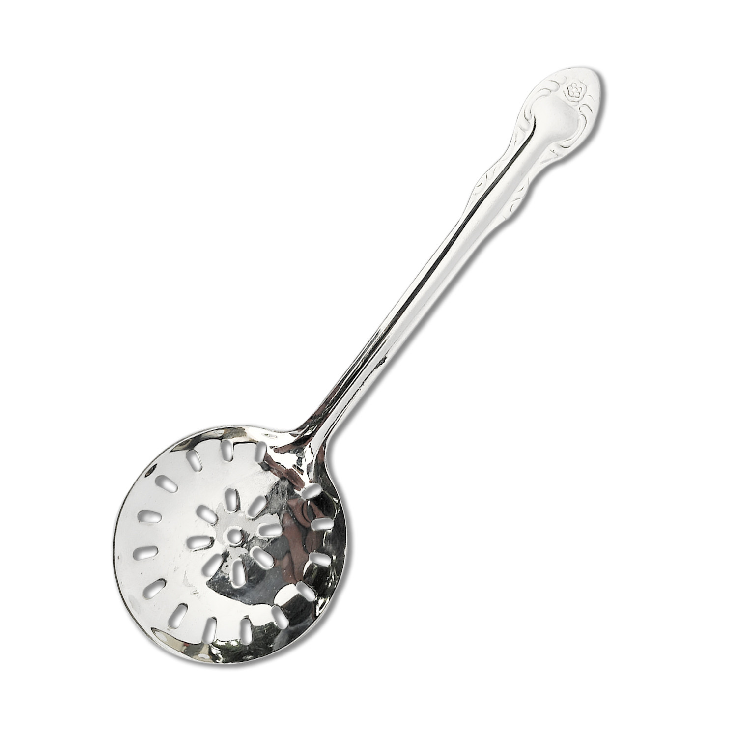 Kuber Industries Heavy Stainless Steel Skimmer|Serving Spoon|Wok Spatula|Solid Spoon|Ladle For Cooking, Frying, Stirring, Basting, Set of 5 (Silver)