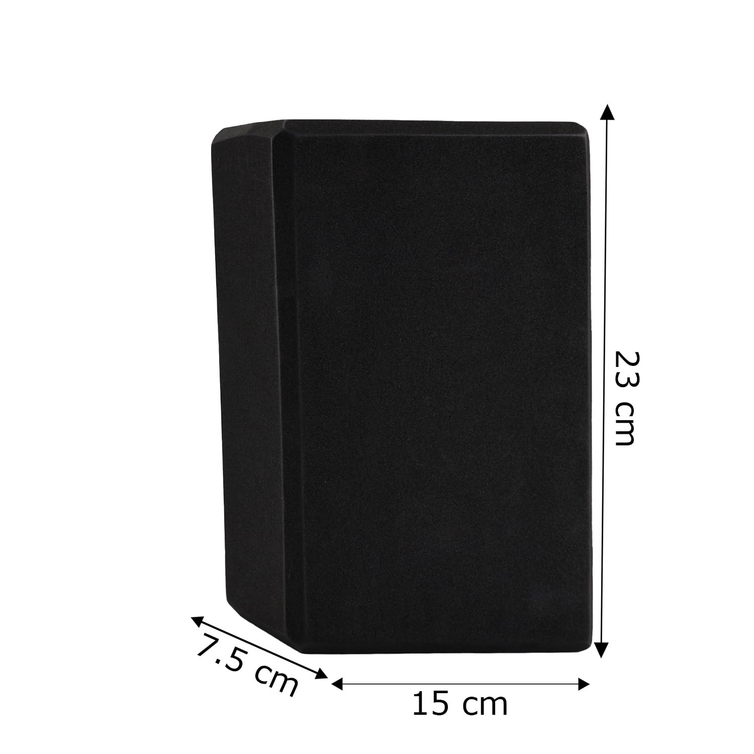 Kuber Industries High-Density Yoga Block|Lightweight & Portable Yoga Brick|Improve Strength & Flexibility (Black)