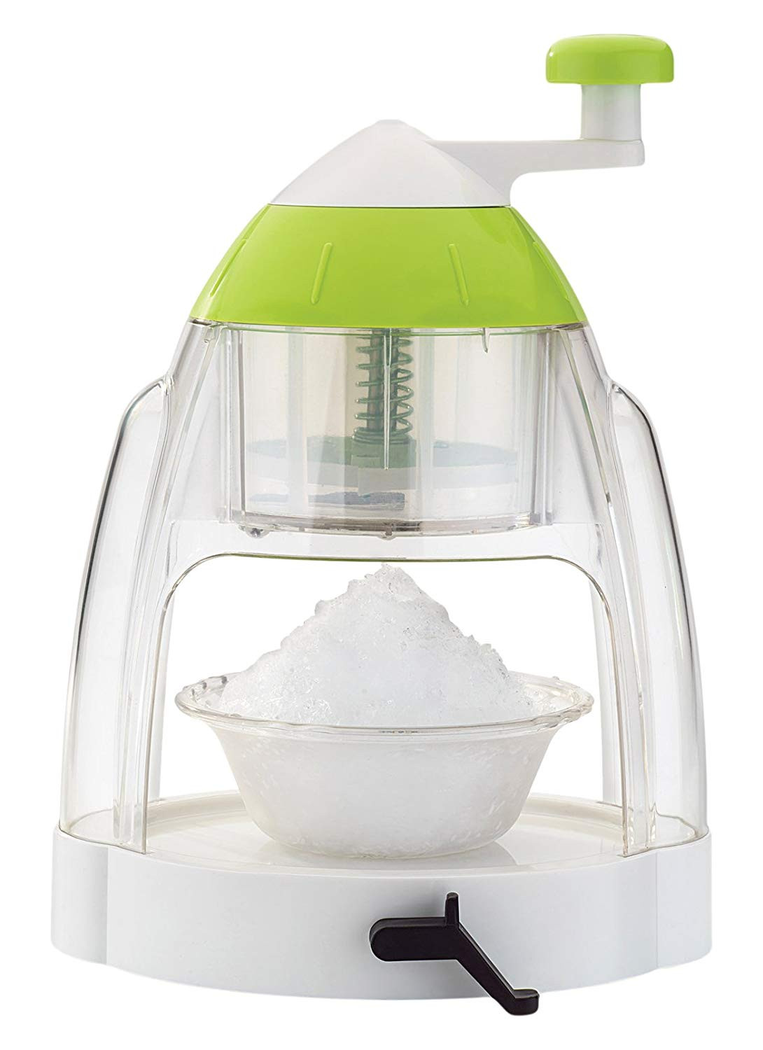 Kuber Industries Ice Gola Slush Maker Ice Snow Maker Machine with 3 Bowl, 1 Glass, 4 Sticks (Green) -CTKTC38141