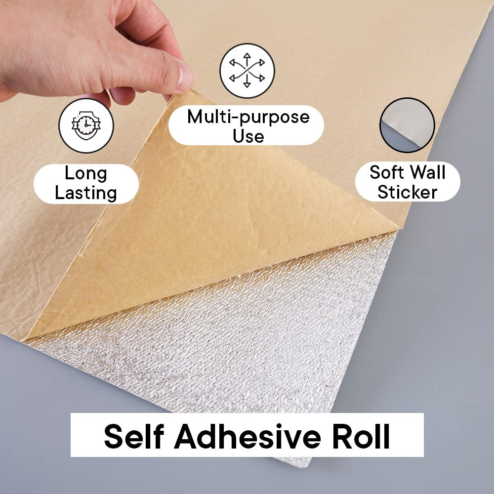 Kuber Industries Imitation Linen Wallpaper for Walls | Textured & Self Adhesive Peel Wall Stickers | Easy to Peel, Stick & Remove DIY Wallpaper | Suitable on All Walls | Pack of 1 Roll,50 cm X 280 cm