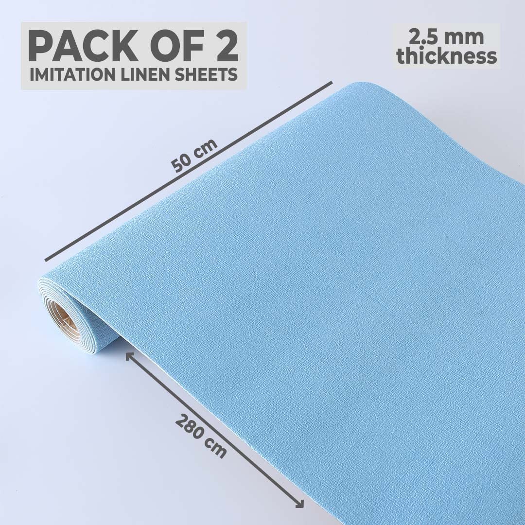 Kuber Industries Imitation Linen Wallpaper for Walls | Textured & Self Adhesive Peel Wall Stickers | Easy to Peel, Stick & Remove DIY Wallpaper | Suitable on All Walls | Pack of 2 Roll, 50 cm X 280 cm