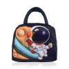 Insulated Kids Lunch Bag with Zip Closure &amp; Handle | Leakproof Lunch Bag for Kids Girls &amp; Boys | Lunchbag for Kids for School &amp; Picnic | YJ-2-NBLU | Astronaut Design - Navy Blue