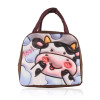 Insulated Kids Lunch Bag with Zip Closure & Handle | Leakproof Lunch Bag for Kids Girls & Boys | Lunchbag for Kids for School & Picnic | YJ-2-BRN | Cow Print - Brown
