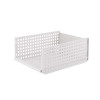 Kuber Industries Integrated Stacking Basket|Storage Organizer|Basket For Cosmetic, Fruits, Assesories|White