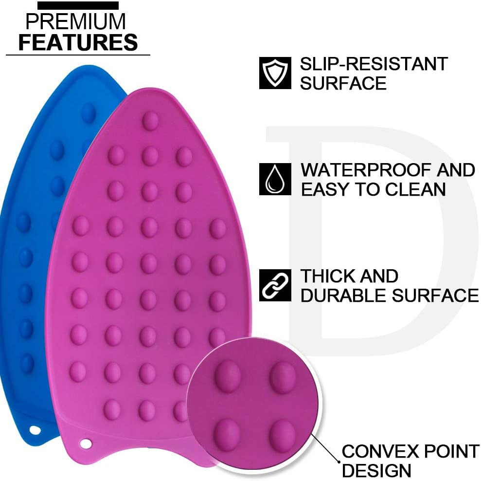 Kuber Industries Iron Mat  Flexible Silicone Iron Pad  Iron Rest Pads  Heat Resistant  Anti-Slip Mat  Protective Waterproof Insulation Iron Mat  Assorted