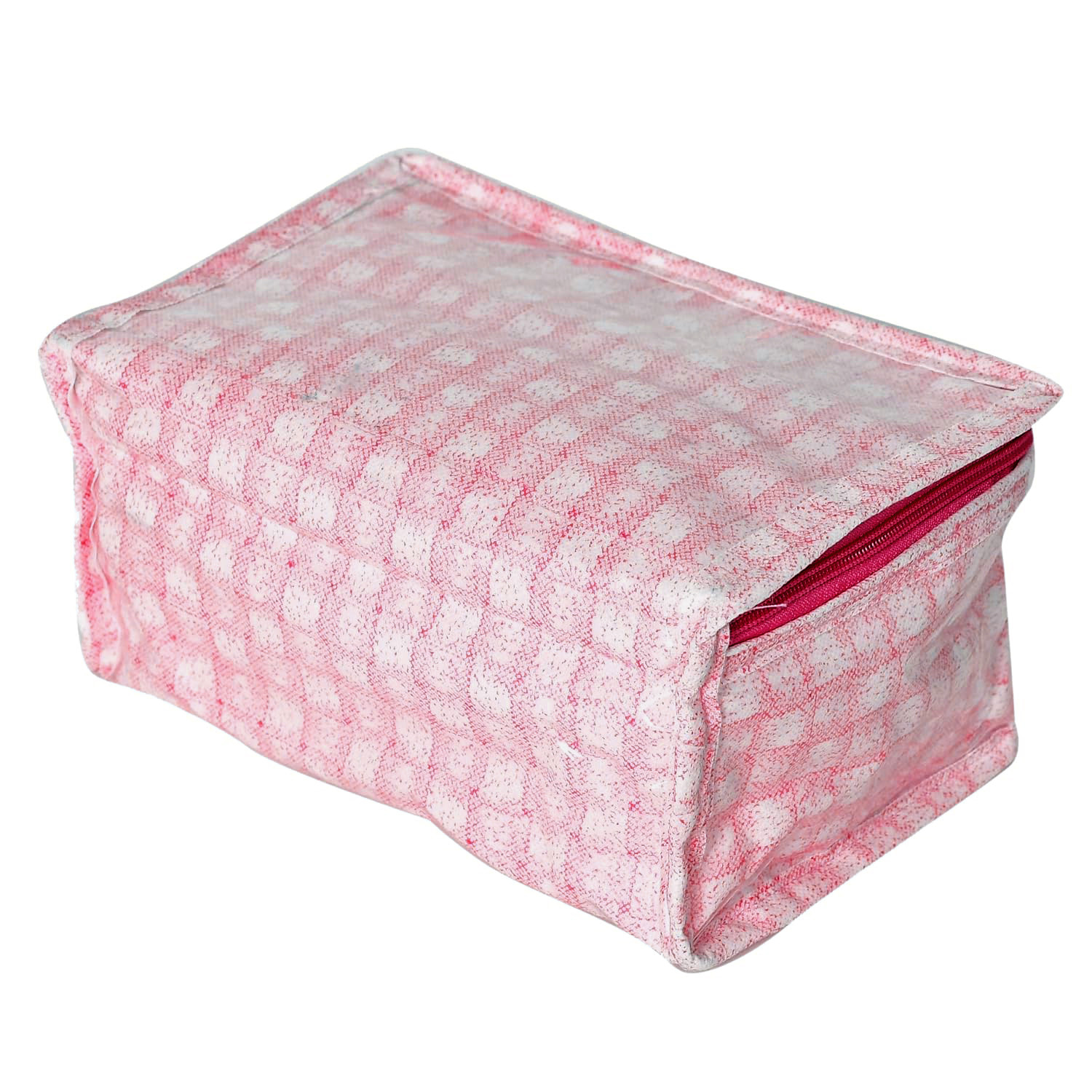 Kuber Industries Jewellery Kit | Check Design Vanity Box for woman | Laminated Jewellery Kit for woman | Jewellery Kit with 8 Transparent Pouch | Pink