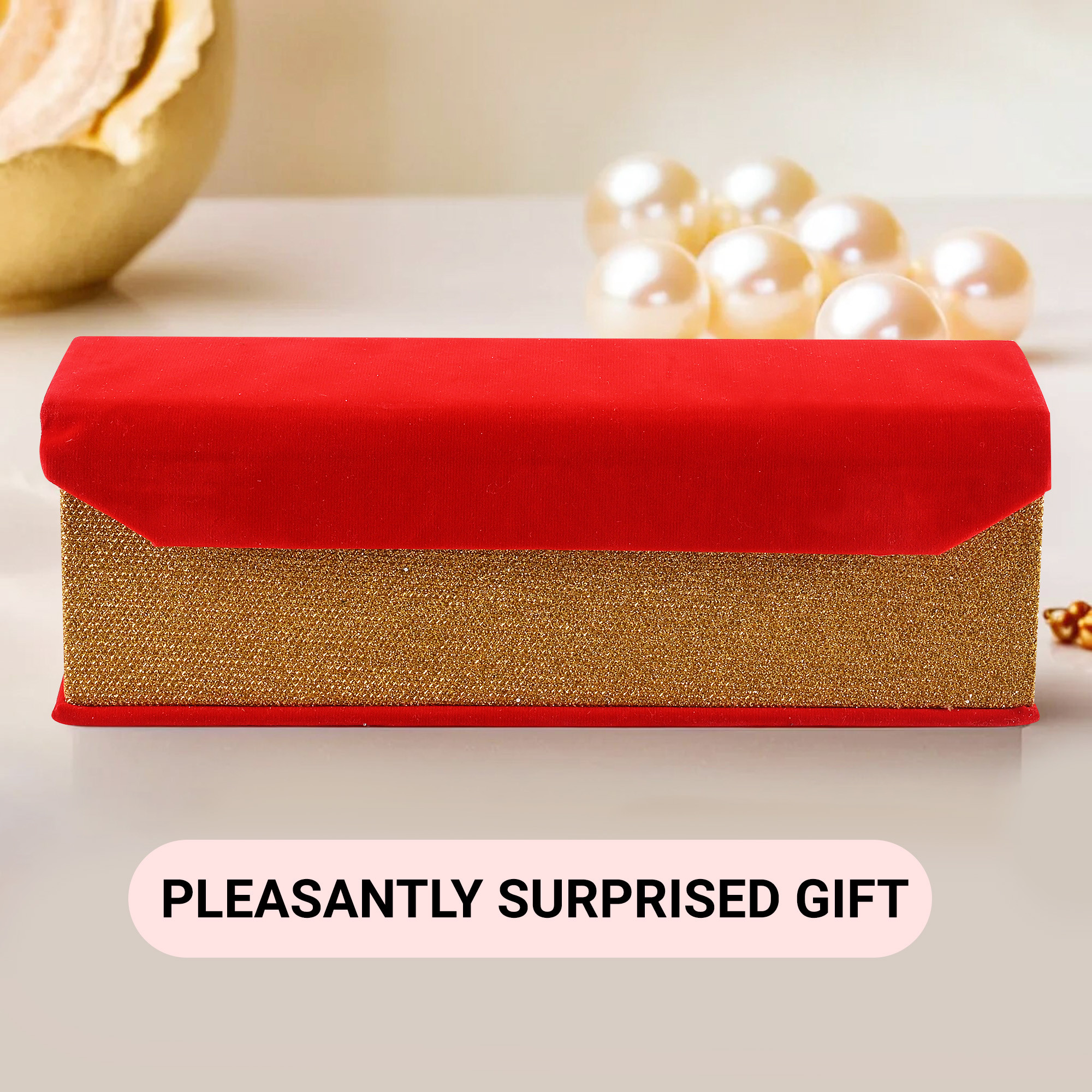 Kuber Industries Jewelry Bangle Box  Jewellery Case Organizer  Bangles Box for Women  Velvet Jewelry Box  Storage Organizer  Watch Organizer With Magnetic Buckles   Red