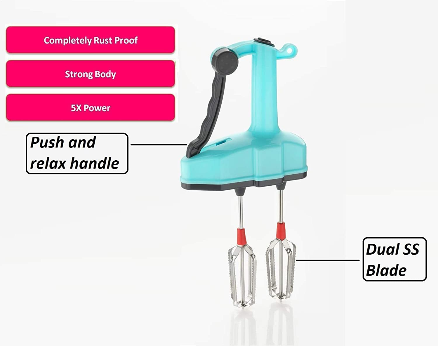 Kuber Industries Jumbo Power Free Hand Blender & Beater in Kitchen appliances with high Speed Operation in Multi Colors (Egg & Cream Beater, Milkshake, Soup, Lassi, Butter Milk Maker)-KUBMRT11693