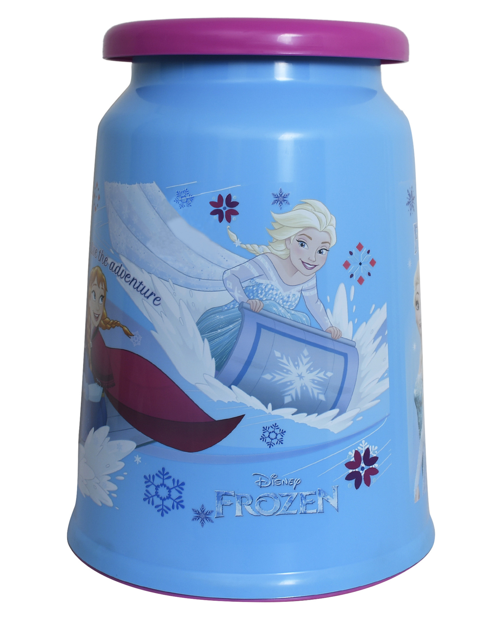 Kuber Industries Jupiter Jumbo Printed Plastic Bathroom Big Stool(Blue)