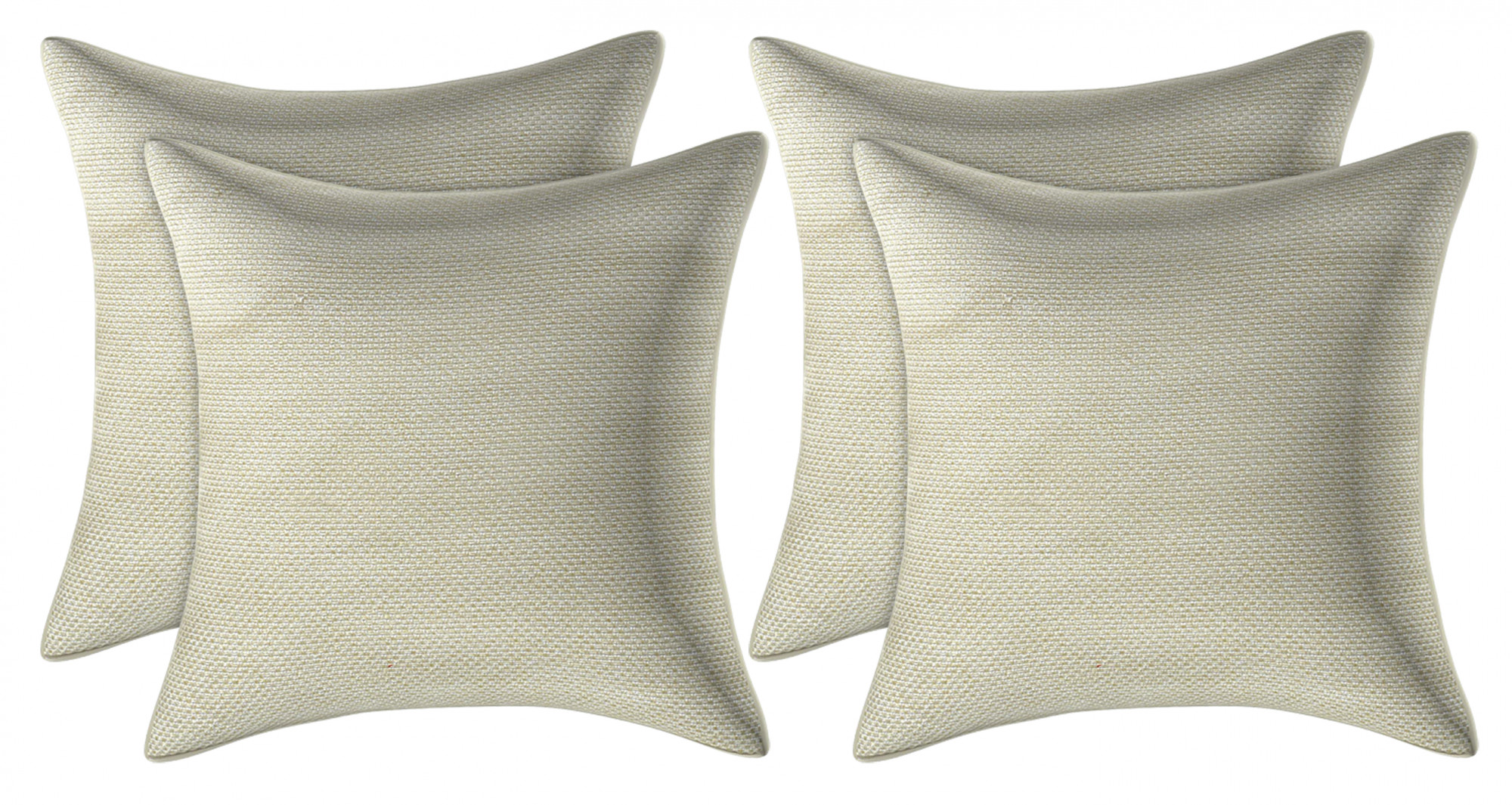 Kuber Industries Jute Blend Decorative Square Throw Pillow Cover Cushion Covers Pillowcase, Home Decor Decorations for Sofa Couch Bed Chair 16x16 Inch-(Cream)