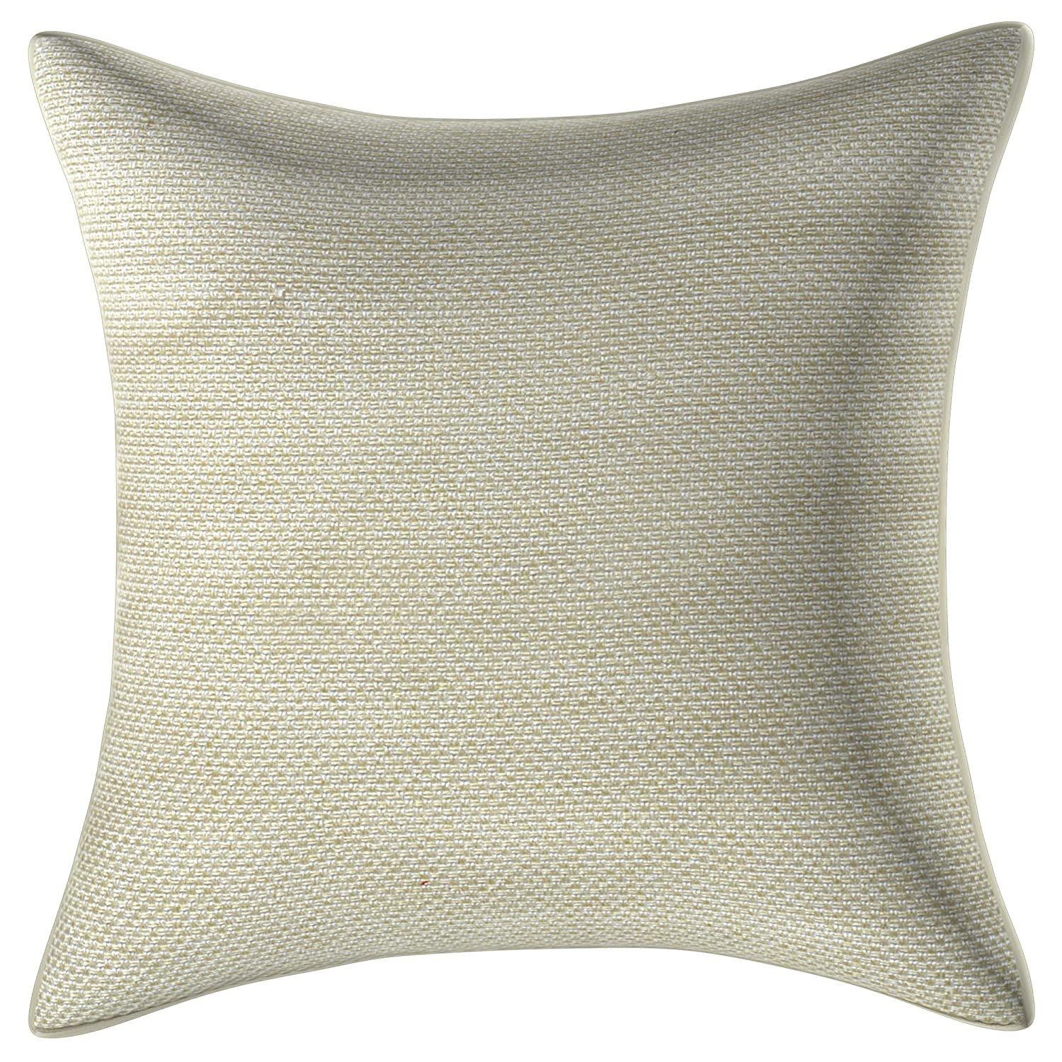 Kuber Industries Jute Blend Decorative Square Throw Pillow Cover Cushion Covers Pillowcase, Home Decor Decorations for Sofa Couch Bed Chair 16x16 Inch-(Cream)