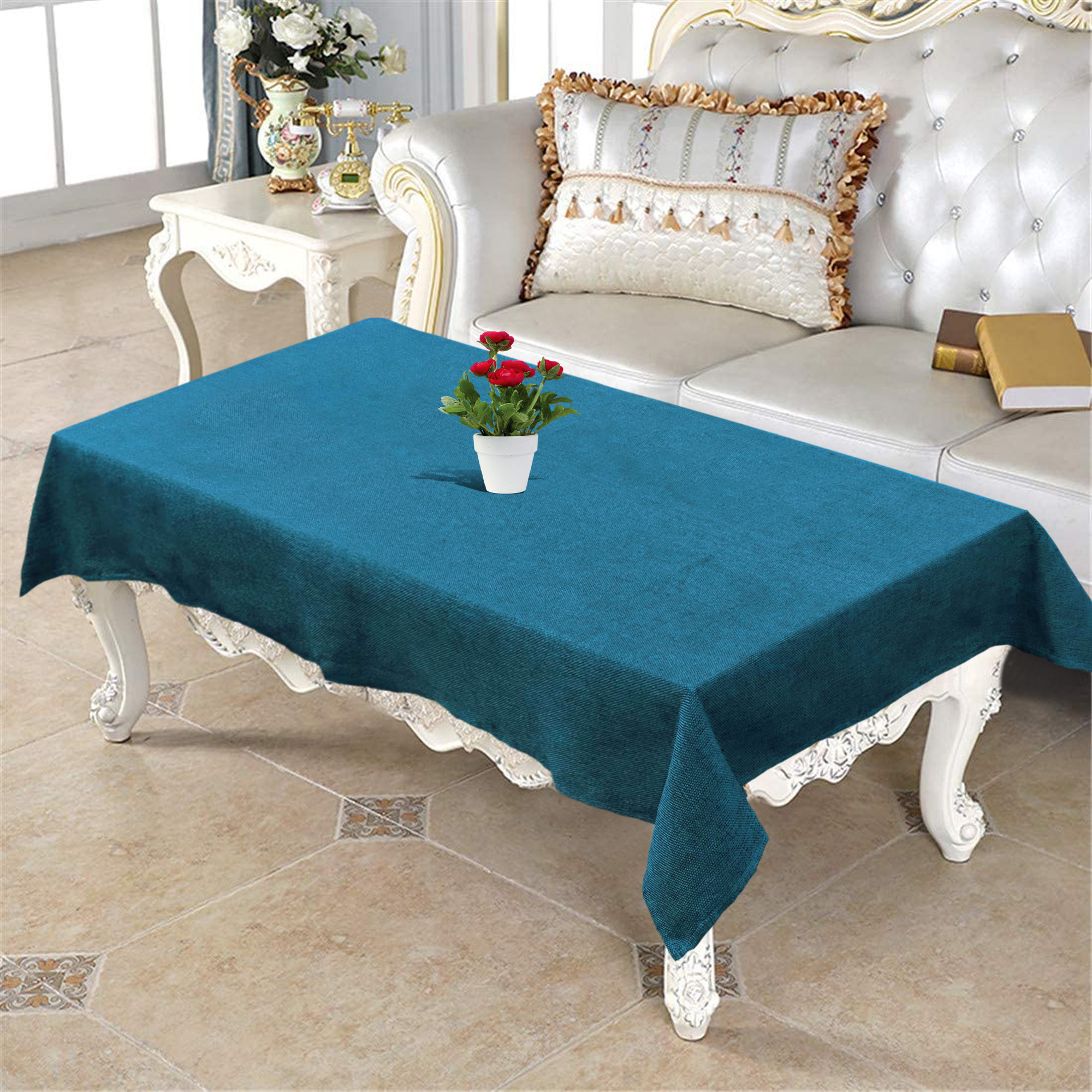 Kuber Industries Jute Center Table Cover, 40