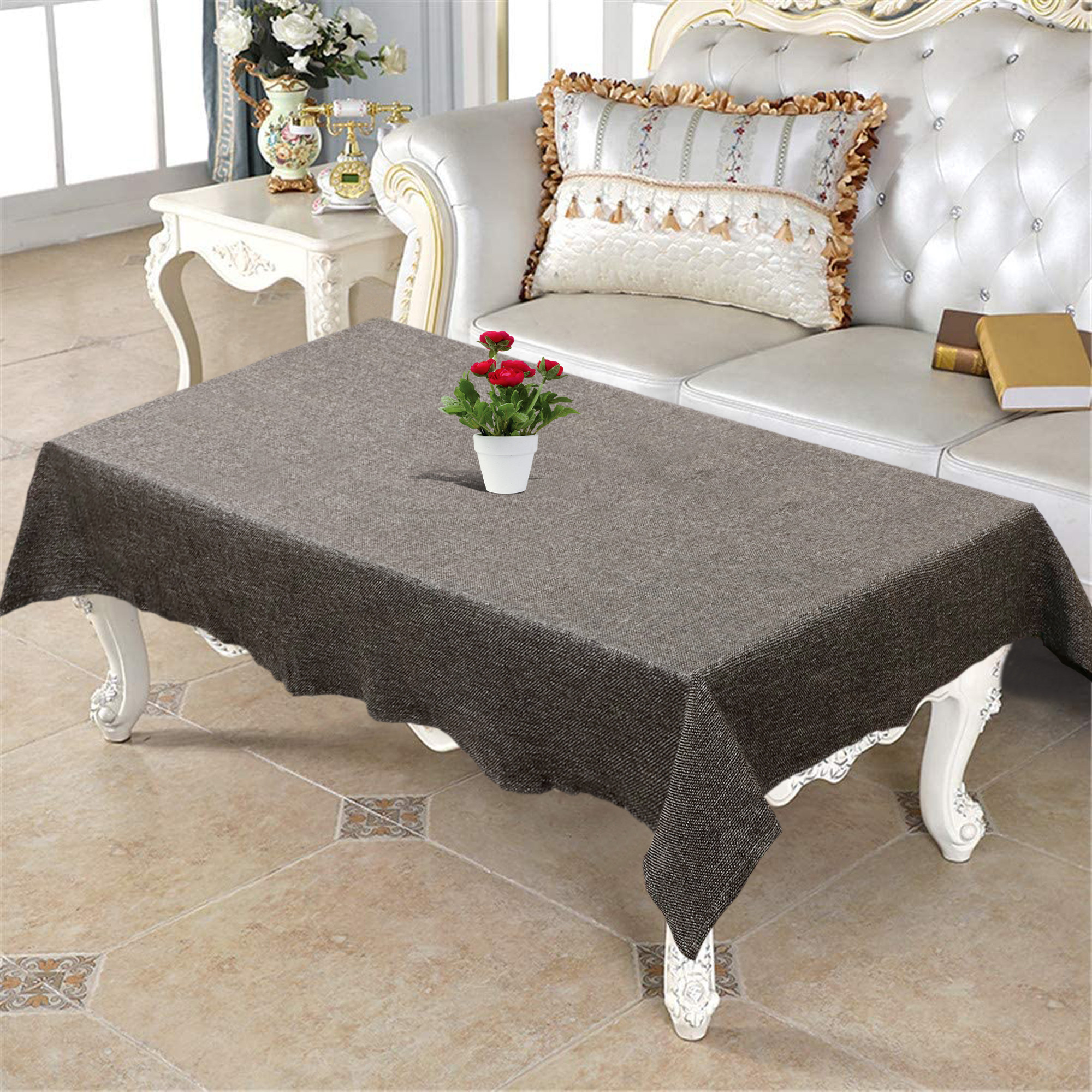 Kuber Industries Jute Center Table Cover, 40