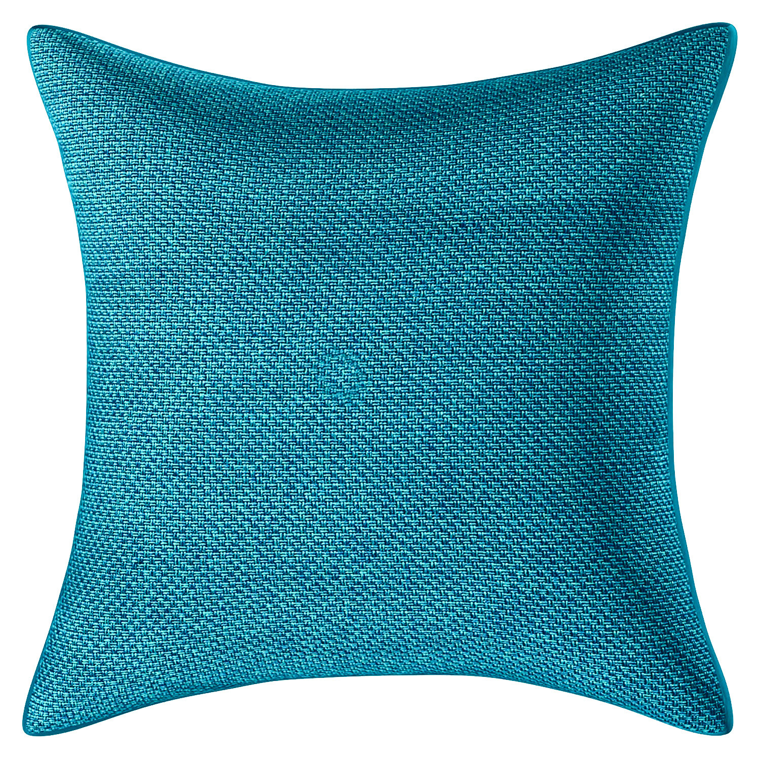 Kuber Industries Jute Cotton Decorative Square Cushion Cover, Cushion Case For Sofa Couch Bed 16x16 Inch-(Blue)