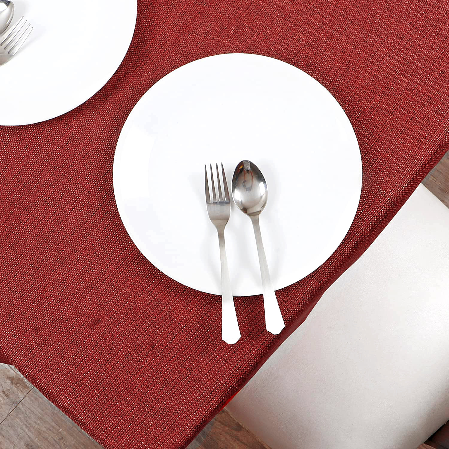 Kuber Industries Jute Dining Table Cover,60