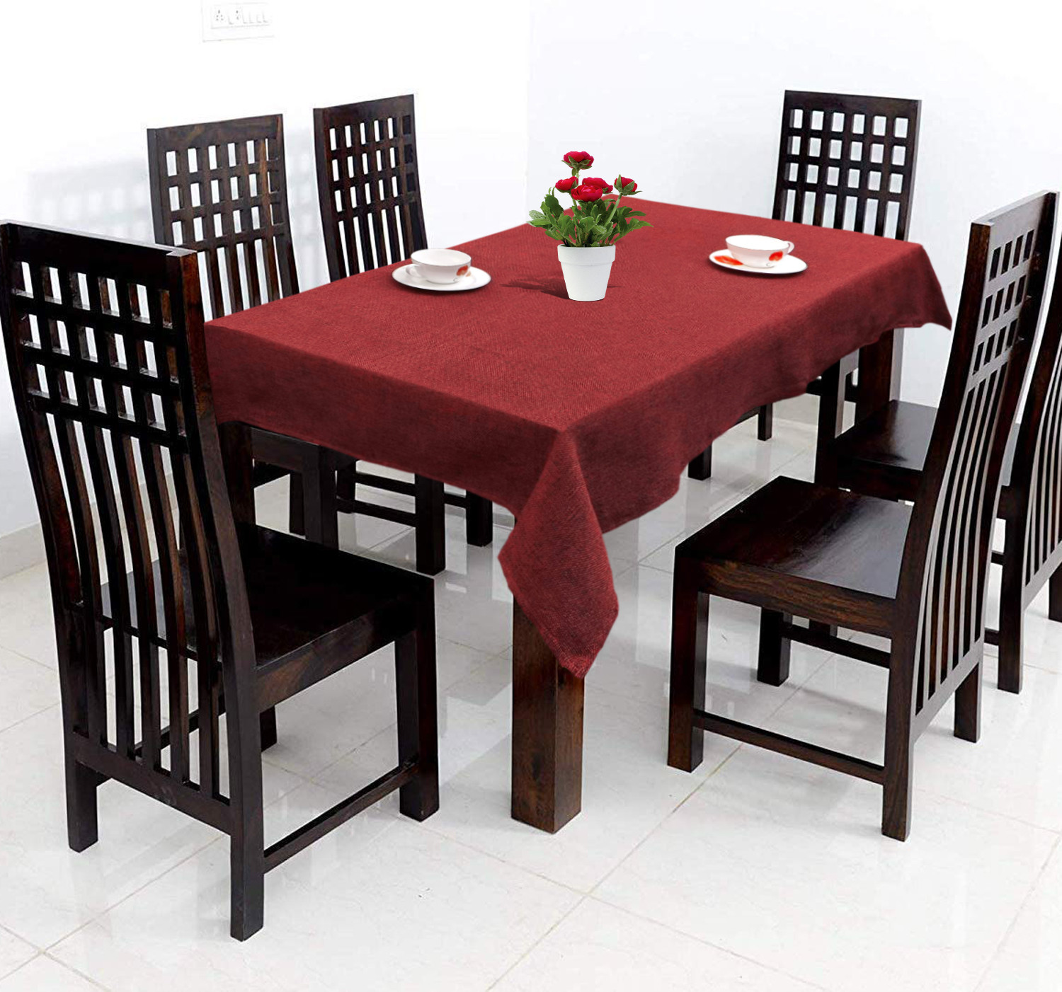 Kuber Industries Jute Dining Table Cover,60